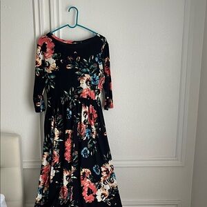 Floral Black Maxi Dress